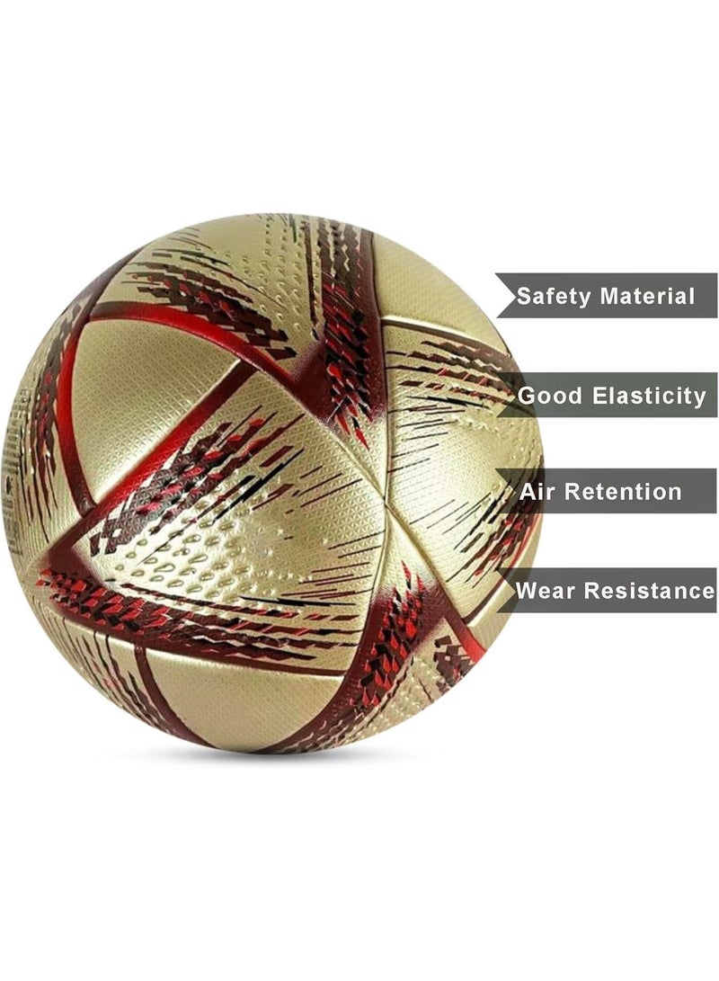 Luxly Football Soccer Ball Thermal Bonded Soccer Balls Size 5, Winded Bladder Football Quality, Durable for Adults, Youth Best for Clubs & Academies Perfect Match, Training, Recreational Play - Image 4